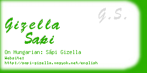 gizella sapi business card